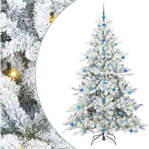 Artificial Hinged Christmas Tree with 300 LEDs 210 cm PVC vidaXL Artificial Hinged Christmas Tree with 300 LEDs 210 cm PVC vidaXL