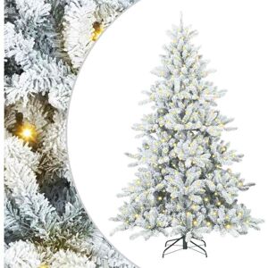 Artificial Hinged Christmas Tree with 300 LEDs 210 cm PVC vidaXL Artificial Hinged Christmas Tree with 300 LEDs 210 cm PVC vidaXL