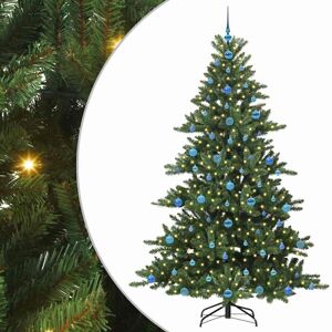 Artificial Hinged Christmas Tree with 300 LEDs 210 cm PVC vidaXL Artificial Hinged Christmas Tree with 300 LEDs 210 cm PVC vidaXL