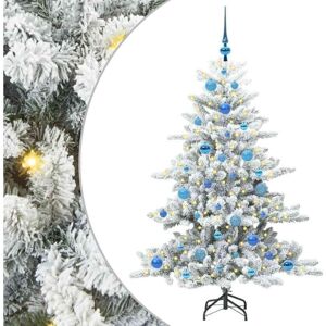 Artificial Hinged Christmas Tree with 150 LEDs 150 cm PVC vidaXL Artificial Hinged Christmas Tree with 150 LEDs 150 cm PVC vidaXL