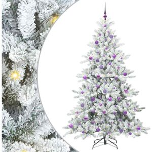 Artificial Hinged Christmas Tree with 300 LEDs 210 cm PVC vidaXL Artificial Hinged Christmas Tree with 300 LEDs 210 cm PVC vidaXL