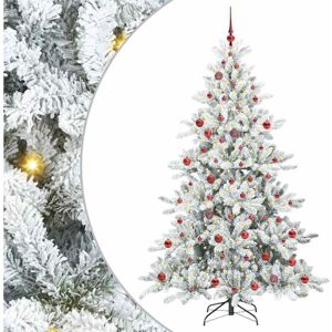 Artificial Hinged Christmas Tree with 300 LEDs 210 cm PVC vidaXL Artificial Hinged Christmas Tree with 300 LEDs 210 cm PVC vidaXL
