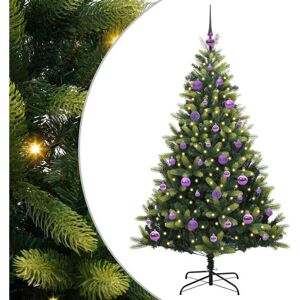 Artificial Hinged Christmas Tree 150 LEDs Green 150 cm vidaXL Artificial Hinged Christmas Tree 150 LEDs Green 150 cm vidaXL