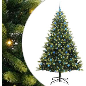 Artificial Hinged Christmas Tree 300 LEDs Green 210 cm vidaXL Artificial Hinged Christmas Tree 300 LEDs Green 210 cm vidaXL