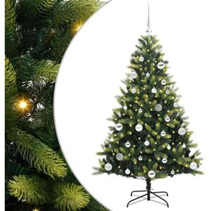 Artificial Hinged Christmas Tree 150 LEDs Green 150 cm vidaXL Artificial Hinged Christmas Tree 150 LEDs Green 150 cm vidaXL
