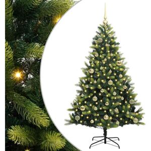 Artificial Hinged Christmas Tree 150 LEDs Green 150 cm vidaXL Artificial Hinged Christmas Tree 150 LEDs Green 150 cm vidaXL