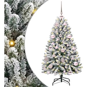 Artificial Christmas Tree Green and White 120 cm PVC and Metal vidaXL Artificial Christmas Tree Green and White 120 cm PVC and Metal vidaXL