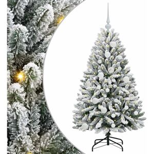 Artificial Christmas Tree Green and White 120 cm PVC and Metal vidaXL Artificial Christmas Tree Green and White 120 cm PVC and Metal vidaXL