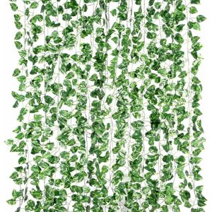 Hoopzi - Artificial Ivy 12 Pack 2m Artificial Plants Garland Artificial Leaves Fake Artificial Falling Plant Ivy Garlands Ivy Decoration for Wedding, Hoopzi - Artificial Ivy 12 Pack 2m Artificial Plants Garland Artificial Leaves Fake Artificial Falling Plant Ivy Garlands Ivy Decoration for Wedding,