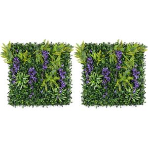 CHRISTOW Artificial Wisteria Living Wall Panels - Purple 2 Pack CHRISTOW Artificial Wisteria Living Wall Panels - Purple 2 Pack