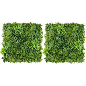 CHRISTOW Artificial Evergreen Living Wall Panels - 2 Pack CHRISTOW Artificial Evergreen Living Wall Panels - 2 Pack