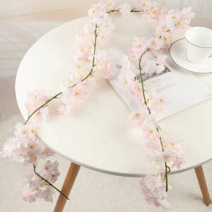 HOOPZI Artificial Silk Flowers Cherry Blossom Garland Hanging Vine for Wedding Home Garden Decoration 2 Pack (Pink) HOOPZI Artificial Silk Flowers Cherry Blossom Garland Hanging Vine for Wedding Home Garden Decoration 2 Pack (Pink)