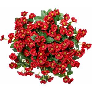 Hoopzi - Artificial Small Rose Wild Flowers Fake Flower Bouquet Outdoor Silk Floral Indoor Outdoor Hanging Planter Home Kitchen Office Wedding Garden Hoopzi - Artificial Small Rose Wild Flowers Fake Flower Bouquet Outdoor Silk Floral Indoor Outdoor Hanging Planter Home Kitchen Office Wedding Garden