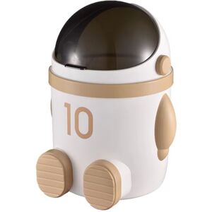 TLILY Astronaut-Themed Trash Can with Lid, Large Capacity, Ideal for Living Room & Bedroom - Stylish Home Decor- Brown TLILY Astronaut-Themed Trash Can with Lid, Large Capacity, Ideal for Living Room & Bedroom - Stylish Home Decor- Brown