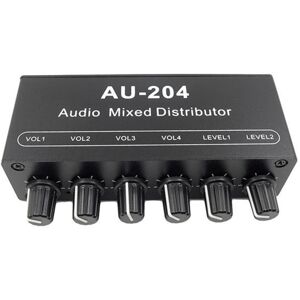 TLILY AU-204 Stereo Audio Signal Mixer Board Headphone Driver Power Amplifiers Distributor 3.5MM TLILY AU-204 Stereo Audio Signal Mixer Board Headphone Driver Power Amplifiers Distributor 3.5MM