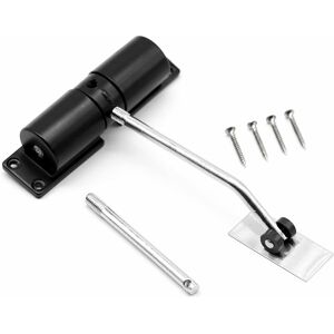 TINOR Automatic Door Closer Spring Closing Adjustable Aluminum Alloy Self Closing Door Closer for Residential and Commercial Use Black TINOR Automatic Door Closer Spring Closing Adjustable Aluminum Alloy Self Closing Door Closer for Residential and Commercial Use Black