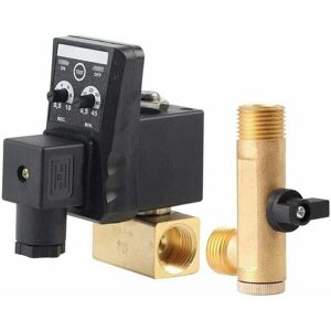 Automatic electronic time-controlled drain valve G1/2 DN15 Electric drain valve for condensate management of air compressors (G2) Mumu Automatic electronic time-controlled drain valve G1/2 DN15 Electric drain valve for condensate management of air compressors (G2) Mumu