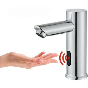 Gotrays - Automatic Faucet with Infrared Sensor, Induction, Bathroom Faucet, Water Saving, Sink, Battery Operated, Chrome Gotrays - Automatic Faucet with Infrared Sensor, Induction, Bathroom Faucet, Water Saving, Sink, Battery Operated, Chrome