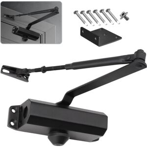 Memkey - Automatic Hydraulic Door Closer with Stop Device, Adjustable Spring Door Closer, Closed Buffer, Commercial and Residential Use, 20-40kg Door Memkey - Automatic Hydraulic Door Closer with Stop Device, Adjustable Spring Door Closer, Closed Buffer, Commercial and Residential Use, 20-40kg Door