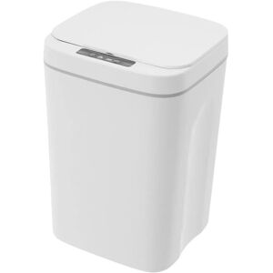 CNCEST Automatic Sensor Bin, 16L Touchless Trash Can with Lid, White Intelligent Induction Bin for Kitchen and Office, Hands-Free Office Waste Can, 23 x 22 CNCEST Automatic Sensor Bin, 16L Touchless Trash Can with Lid, White Intelligent Induction Bin for Kitchen and Office, Hands-Free Office Waste Can, 23 x 22