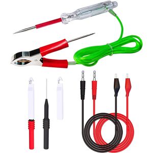 Tlily - Automotive Circuit Tester Test Leads Test Light 3-24V Voltage Tester Dual Probes Alligator Clamps Two-Way Voltage Test Tlily - Automotive Circuit Tester Test Leads Test Light 3-24V Voltage Tester Dual Probes Alligator Clamps Two-Way Voltage Test