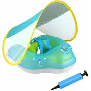 Rose - Baby Swim Float with Sun Shade, Adjustable Inflatable Swim Ring with Air Pump, s Rose - Baby Swim Float with Sun Shade, Adjustable Inflatable Swim Ring with Air Pump, s