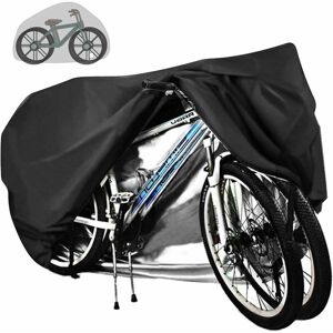 TRIMEC Bâche de protection pour 2 vélos - Imperméable - Tissu Oxford 210D respirant avec œillets de verrouillage - 200 x 85 x 110 cm - Pour vtt et course TRIMEC Bâche de protection pour 2 vélos - Imperméable - Tissu Oxford 210D respirant avec œillets de verrouillage - 200 x 85 x 110 cm - Pour vtt et course