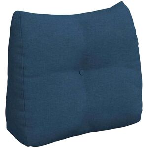 Back Pillow Blue 60 x 24 x 50 cm Fabric vidaXL Back Pillow Blue 60 x 24 x 50 cm Fabric vidaXL