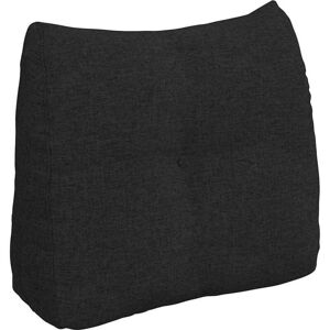 Back Pillow Black 60 x 24 x 50 cm Fabric vidaXL Back Pillow Black 60 x 24 x 50 cm Fabric vidaXL