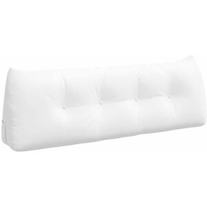 Back Pillow White 140 x 24 x 50 cm Fabric vidaXL Back Pillow White 140 x 24 x 50 cm Fabric vidaXL