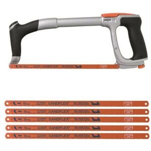Bahco - 325 Hacksaw 12in 300mm Hacksaw Ergonomic Design with x5 3906-300-18 Blades Bahco - 325 Hacksaw 12in 300mm Hacksaw Ergonomic Design with x5 3906-300-18 Blades