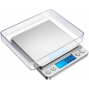 TRIMEC Balance de Précision, 500g/0.01g, Balance de Precision 0.01g, Balance de Cuisine avec Fonction Tare et Compte, Écran lcd Rétroéclairé (argent) TRIMEC Balance de Précision, 500g/0.01g, Balance de Precision 0.01g, Balance de Cuisine avec Fonction Tare et Compte, Écran lcd Rétroéclairé (argent)
