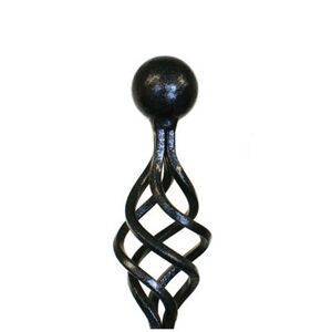 Ball and Cage Top - Decorative Top for Garden Plant Support - Solid Steel - Black Ball and Cage Top - Decorative Top for Garden Plant Support - Solid Steel - Black