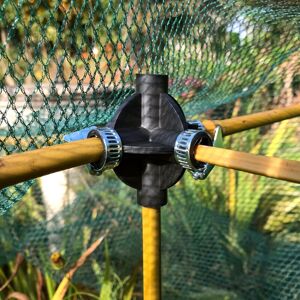 Gardenskill - Bamboo Cane Connector Balls - Join Bamboo / Wooden Canes - Create Fruit Cages, Plant Supports, Garden Frames (Pack 8 Balls + 16 Clamps) Gardenskill - Bamboo Cane Connector Balls - Join Bamboo / Wooden Canes - Create Fruit Cages, Plant Supports, Garden Frames (Pack 8 Balls + 16 Clamps)