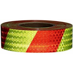 Euritecsa - Bande réfléchissante d'avertissement de sécurité réfléchissante auto-adhésive en sergé pour voiture - Jaune & Rouge Euritecsa - Bande réfléchissante d'avertissement de sécurité réfléchissante auto-adhésive en sergé pour voiture - Jaune & Rouge