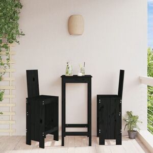 Vidaxl - Bar Stools 2 pcs Black 40x42x120 cm Solid Wood Pine Vidaxl - Bar Stools 2 pcs Black 40x42x120 cm Solid Wood Pine