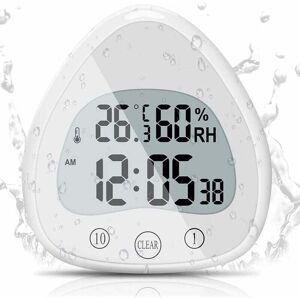 SERBIA Horloge de Salle de Bain, lcd Alarme Numérique avec Horloge de Douche Tactile étanche, Minuteries étanche Thermomètre Horloge d'affichage Portable SERBIA Horloge de Salle de Bain, lcd Alarme Numérique avec Horloge de Douche Tactile étanche, Minuteries étanche Thermomètre Horloge d'affichage Portable