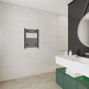 Acezanble - 800x500mm(HxW)Matt Black Straight Central Heating Towel Rail Heating Radiator Acezanble - 800x500mm(HxW)Matt Black Straight Central Heating Towel Rail Heating Radiator