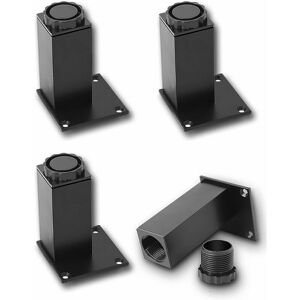 BRIDAY Bathroom Cabinet Legs Set of 4 Design: Matte Black Height: 18cm (+1.5cm) adjustable, 5-40cm optional Angular Shape: 3.8 x 3.8 cm Material: Aluminum BRIDAY Bathroom Cabinet Legs Set of 4 Design: Matte Black Height: 18cm (+1.5cm) adjustable, 5-40cm optional Angular Shape: 3.8 x 3.8 cm Material: Aluminum