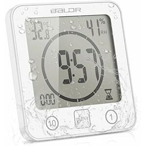 HÉLOISE Bathroom Clock Digital Humidity Temperature Clock Digital Clock Display LCD Touch Screen Control Timer Alarm for Kitchen Bathroom (White) HÉLOISE Bathroom Clock Digital Humidity Temperature Clock Digital Clock Display LCD Touch Screen Control Timer Alarm for Kitchen Bathroom (White)