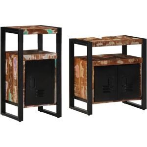 Bathroom Furniture Set 2 pcs Brown Solid reclaimed wood vidaXL Bathroom Furniture Set 2 pcs Brown Solid reclaimed wood vidaXL