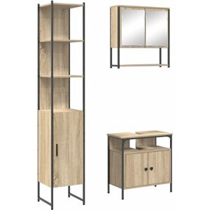 BONNEVIE Bathroom Furniture Set with Shelf Other 3 pcs Sonoma oak CFW71776 BONNEVIE Bathroom Furniture Set with Shelf Other 3 pcs Sonoma oak CFW71776