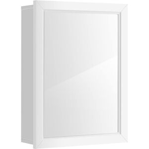 COSTWAY Armoire Murale Salle de Bain avec Miroir Armoire à Pharmacie avec Etagère à Hauteur Réglable 51 x 16 x 66,5 CM Blanc COSTWAY Armoire Murale Salle de Bain avec Miroir Armoire à Pharmacie avec Etagère à Hauteur Réglable 51 x 16 x 66,5 CM Blanc
