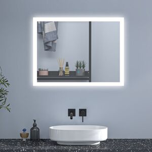 Sky Bathroom - Bathroom Mirror with led Lights,Shaver Socket and 2 usb Ports Anti Fog Dimmable 3 Colour Touch Vertical Horizontal,800x600mm Type b Sky Bathroom - Bathroom Mirror with led Lights,Shaver Socket and 2 usb Ports Anti Fog Dimmable 3 Colour Touch Vertical Horizontal,800x600mm Type b