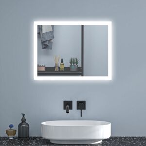 Sky Bathroom - 700x500mm Bathroom Mirror with led Lights,Shaver Socket and 2 usb Ports Anti Fog Touch Vertical Horizontal Sky Bathroom - 700x500mm Bathroom Mirror with led Lights,Shaver Socket and 2 usb Ports Anti Fog Touch Vertical Horizontal