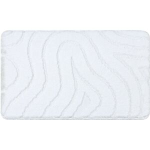 Rugsx - Bathroom rug supreme waves, non-slip, soft - white white 60x100 cm Rugsx - Bathroom rug supreme waves, non-slip, soft - white white 60x100 cm