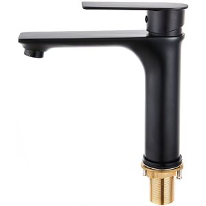 Tonchean - Bathroom Sink Faucet Hot and Cold Water Tap Full Copper Elegant Black Tonchean - Bathroom Sink Faucet Hot and Cold Water Tap Full Copper Elegant Black
