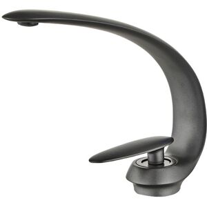 GOTRAYS Bathroom Sink Faucets Brass Sink Mixer Tap Single Hole Vanity Crane Lavatory Art Sink Faucet, Gray GOTRAYS Bathroom Sink Faucets Brass Sink Mixer Tap Single Hole Vanity Crane Lavatory Art Sink Faucet, Gray