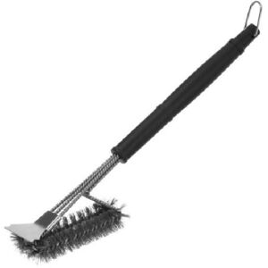 SJQKA BBQ Cleaning Brush, BBQ Wire Brush, Stainless Steel Cleaning Brush with Detachable Handle and Scraper for Gas and Charcoal Grills. SJQKA BBQ Cleaning Brush, BBQ Wire Brush, Stainless Steel Cleaning Brush with Detachable Handle and Scraper for Gas and Charcoal Grills.