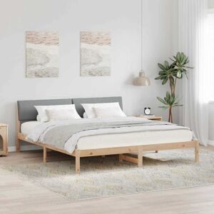 Bed frame Brown and light grey 180 x 200 cm Solid pine wood vidaXL Bed frame Brown and light grey 180 x 200 cm Solid pine wood vidaXL